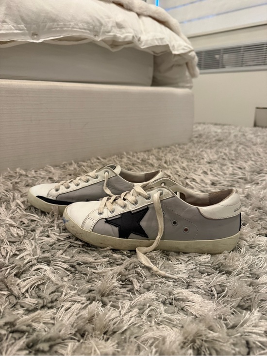 Golden Goose Shoes - Golden Goose White Gray Sneakers with Black Star